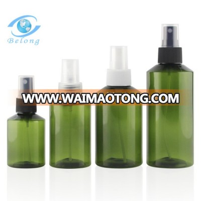 IBELONG 50ml 100ml 150ml 200ml dark green PET plastic refill perfume atomizer spray bottle manufacturer